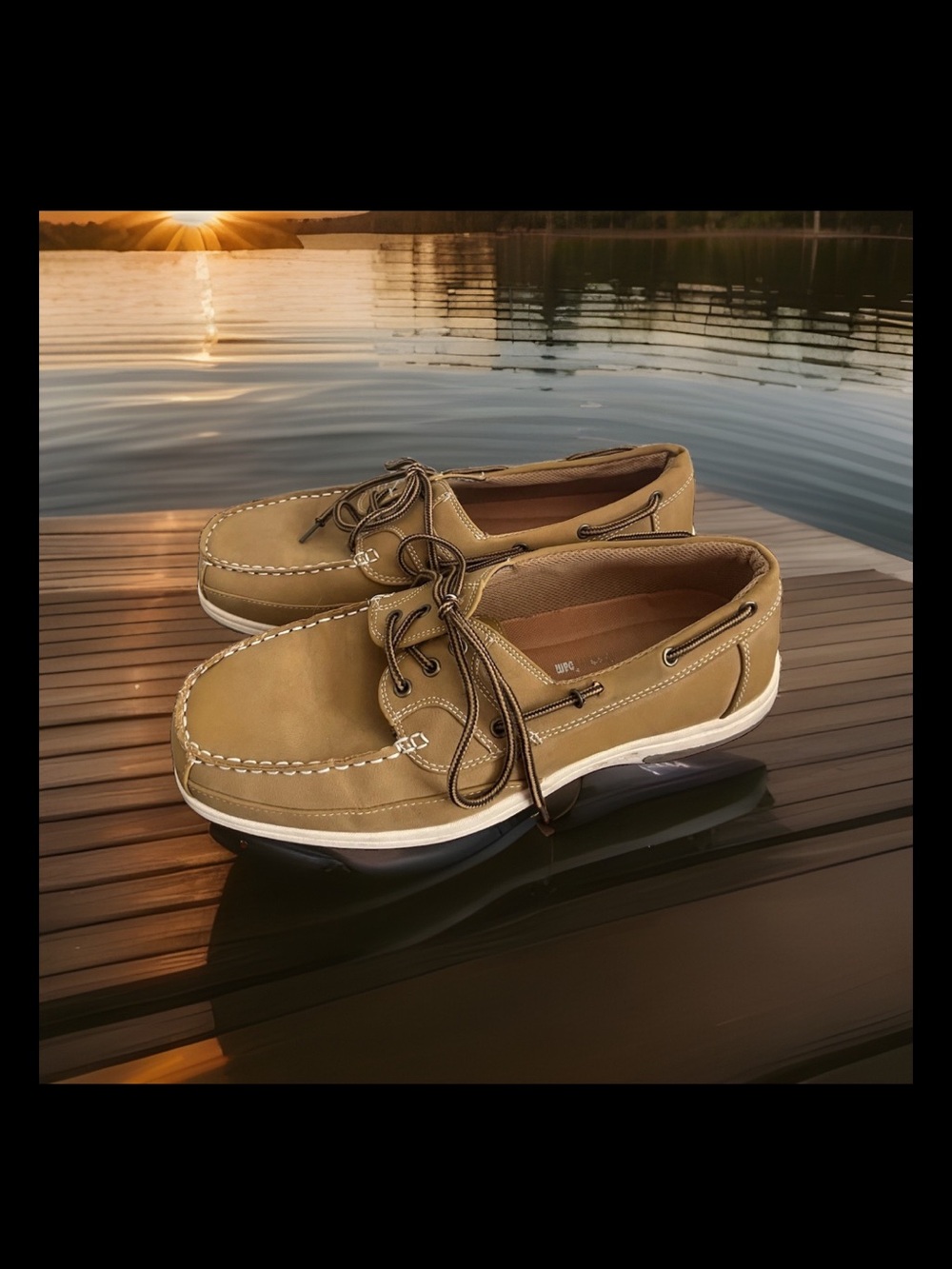 Casual Men's Boat Shoes in Tan - Classic Deck Style